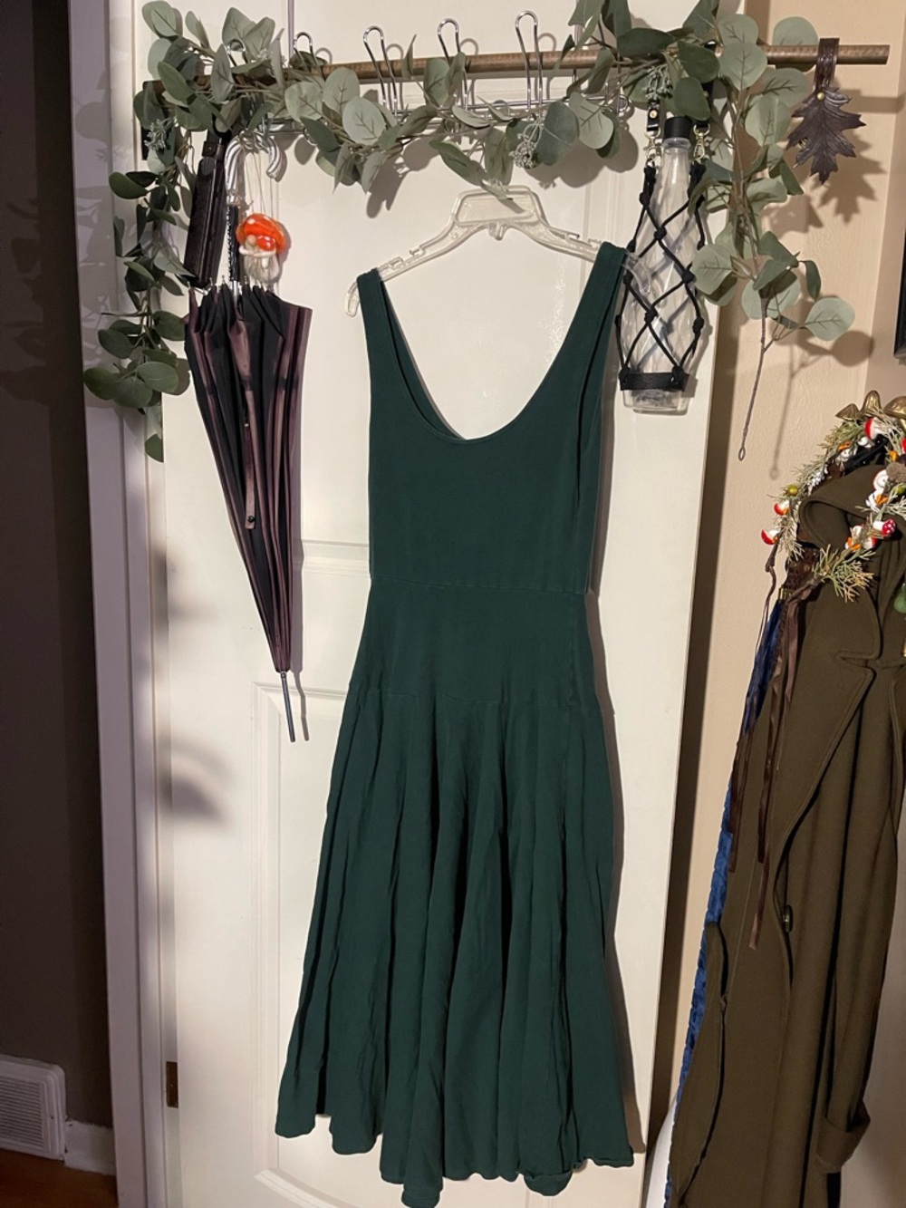 Women's Dark Green Sleeveless dress